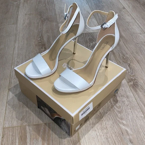 NWT Michael Michael Kors Hutton Sandal Leather Heels 8M - Picture 3 of 7